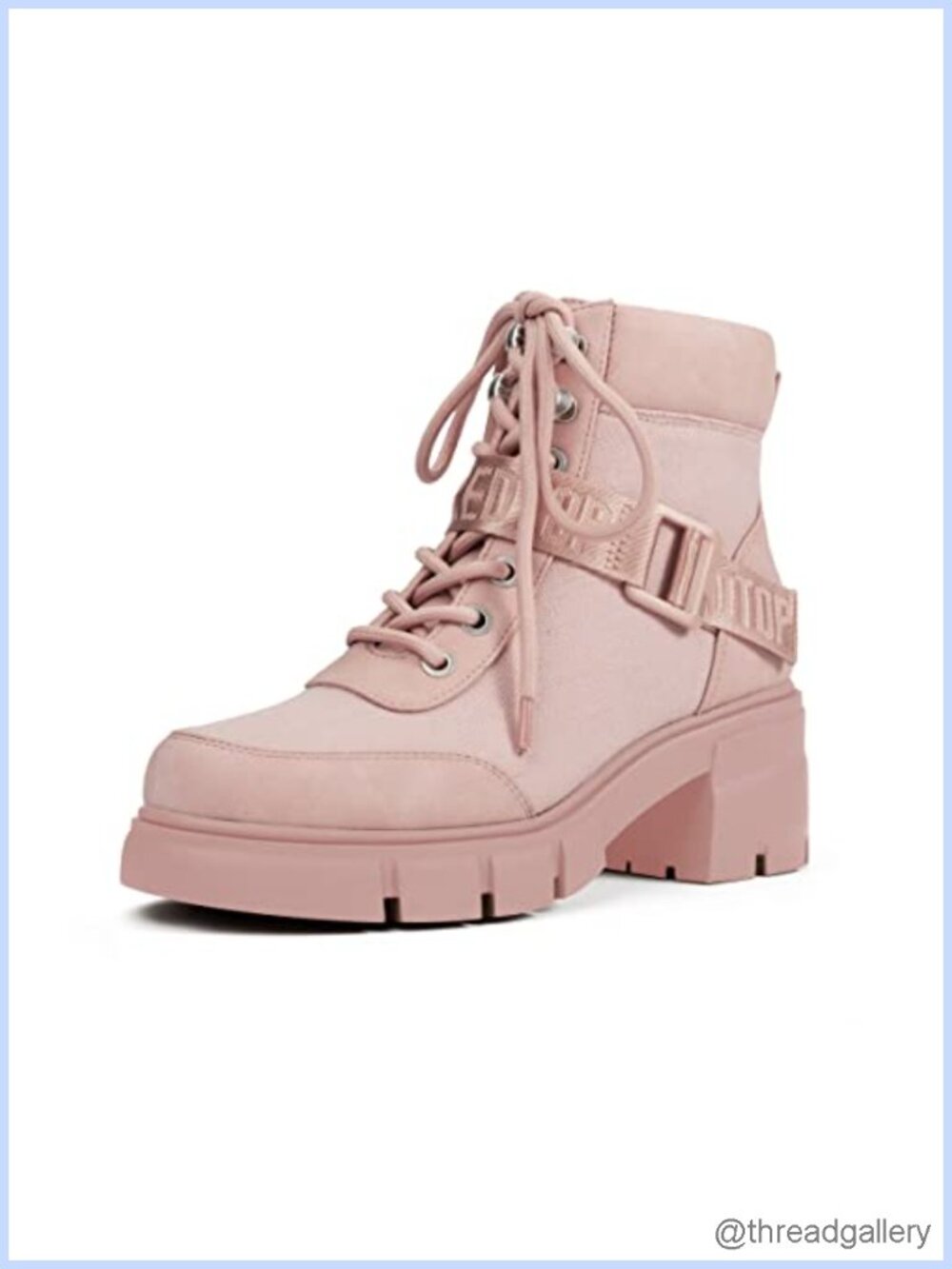Women's Combat Boots Chunky Lug Sole Lace-Up Casual Ankle Boots